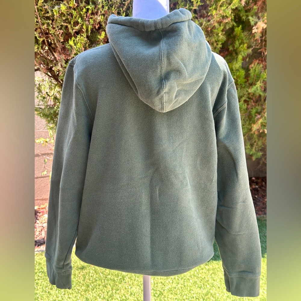 Men’s Vintage Y2K Stussy Grunge Skater Faded Green Hoodie size Small - Picture 3 of 5
